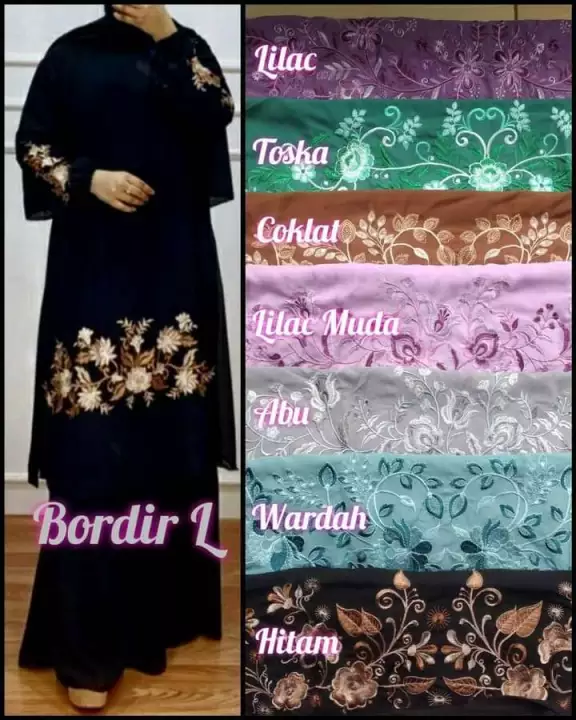 Detail Baju Kurung Melayu Bordir Nomer 46