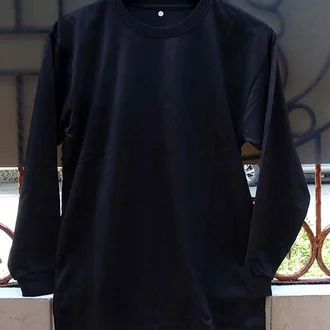 Detail Baju Lengan Panjang Polos Hitam Nomer 29