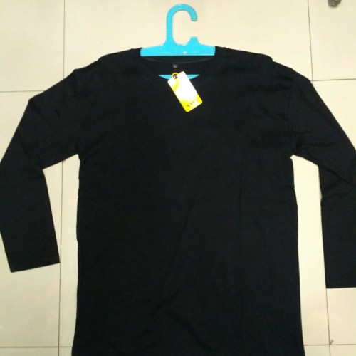 Detail Baju Lengan Panjang Polos Hitam Nomer 32