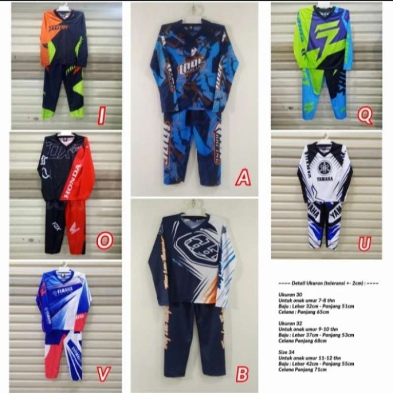 Detail Baju Motor Cross Anak Nomer 31