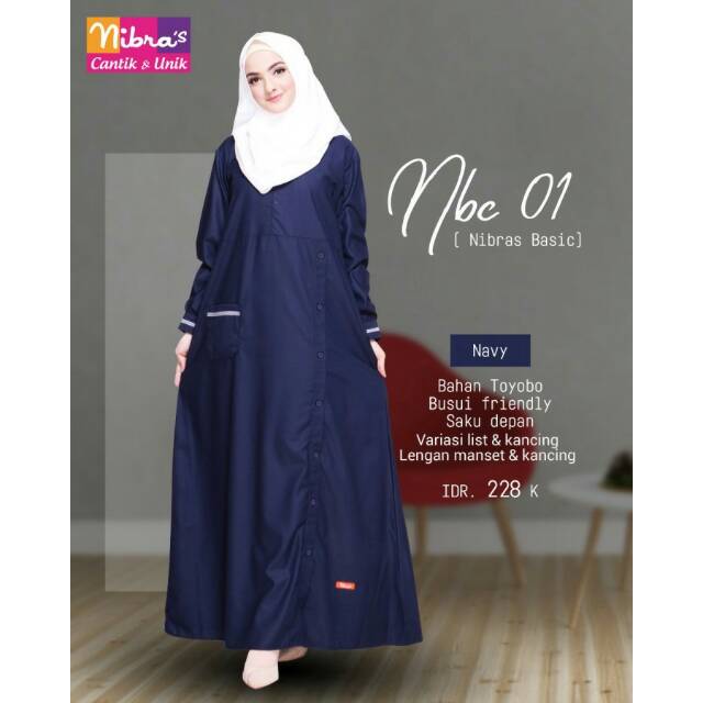 Detail Baju Muslim Warna Biru Dongker Nomer 13