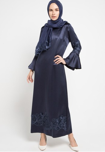 Detail Baju Muslim Warna Biru Dongker Nomer 17