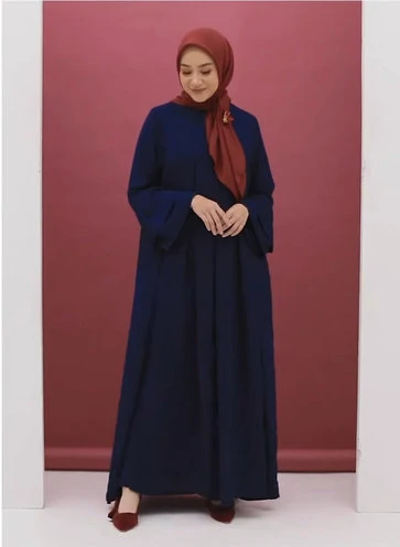 Detail Baju Muslim Warna Biru Dongker Nomer 25