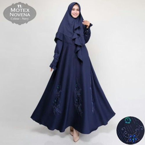 Detail Baju Muslim Warna Biru Dongker Nomer 5