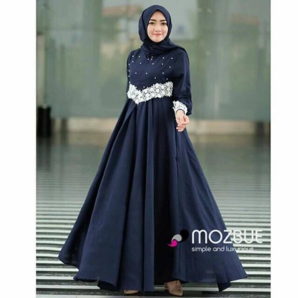 Detail Baju Muslim Warna Biru Dongker Nomer 41