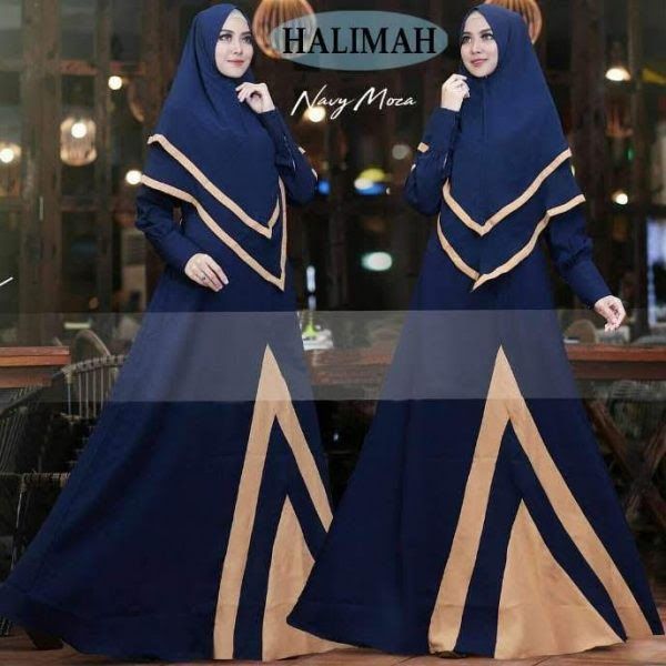 Detail Baju Muslim Warna Biru Dongker Nomer 47