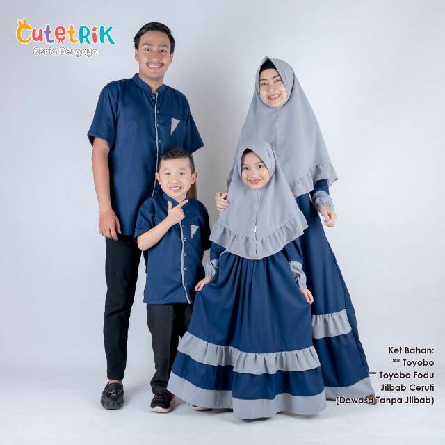 Detail Baju Muslim Warna Biru Dongker Nomer 50