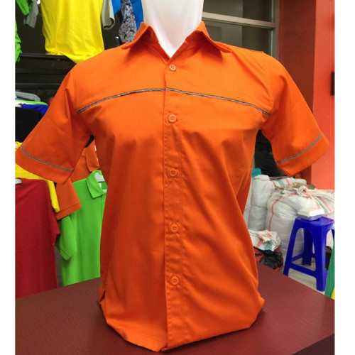 Detail Baju Oren Polos Nomer 34