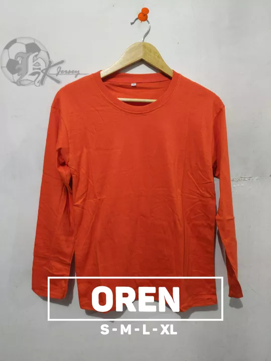 Detail Baju Oren Polos Nomer 37