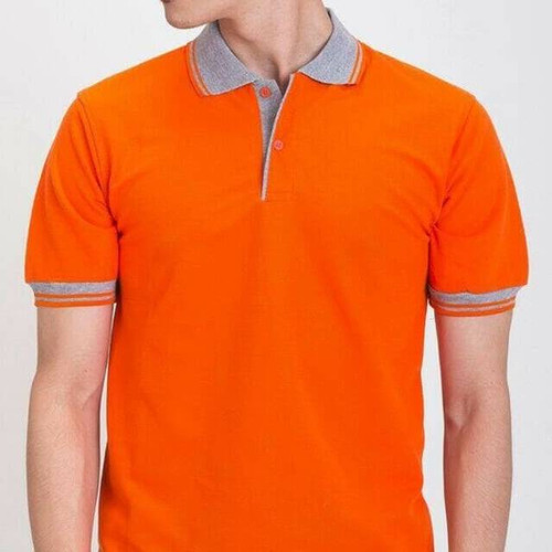 Detail Baju Oren Polos Nomer 45