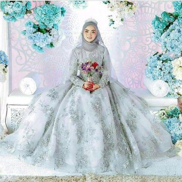 Detail Baju Pengantin Muslimah Mewah Nomer 2