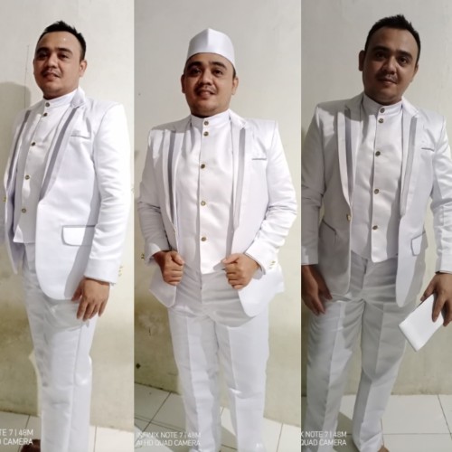 Detail Baju Pengantin Pria Putih Nomer 2