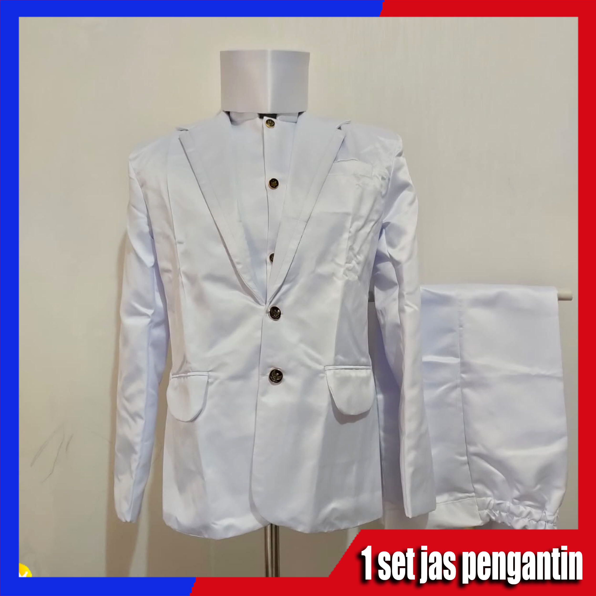 Detail Baju Pengantin Pria Putih Nomer 12