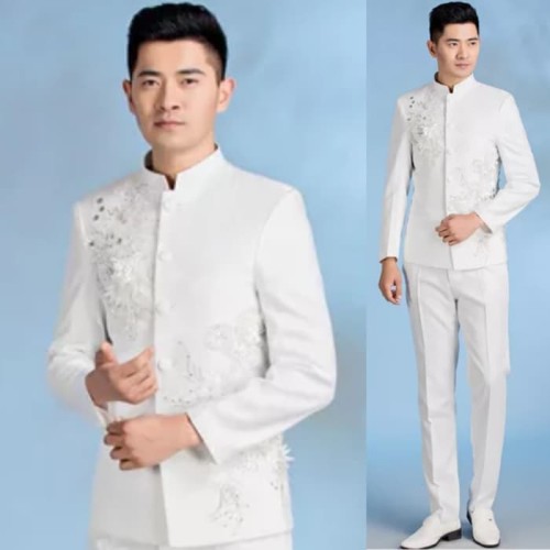 Detail Baju Pengantin Pria Putih Nomer 7