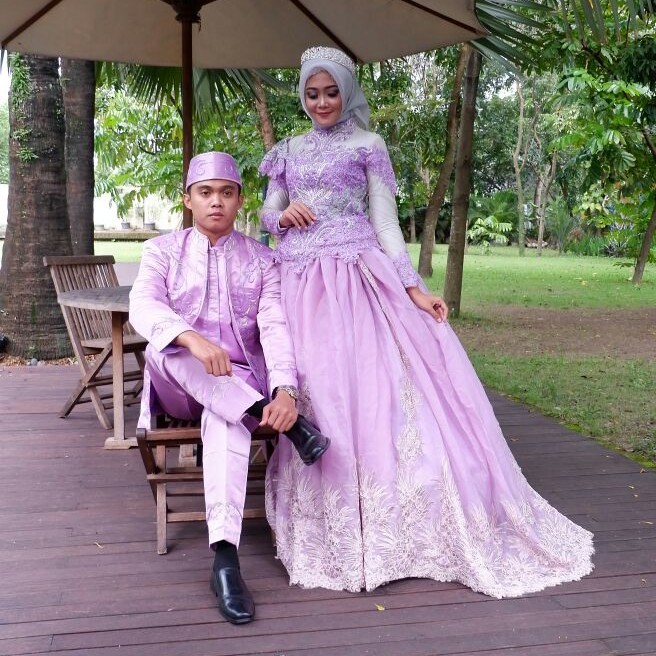 Detail Baju Pengantin Purple Lavender Nomer 15