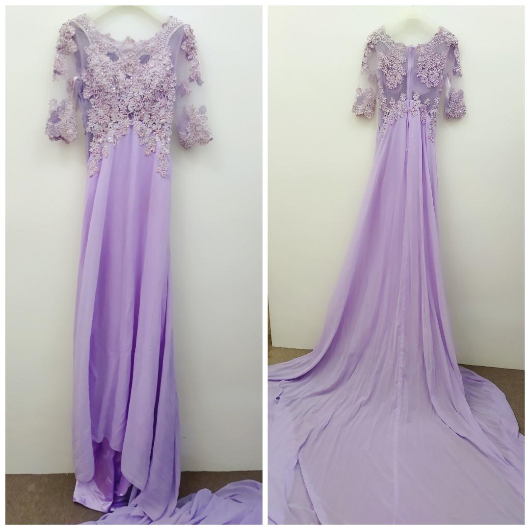 Detail Baju Pengantin Purple Lavender Nomer 21