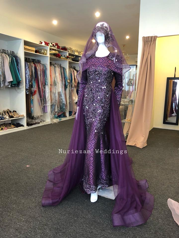 Detail Baju Pengantin Purple Lavender Nomer 35