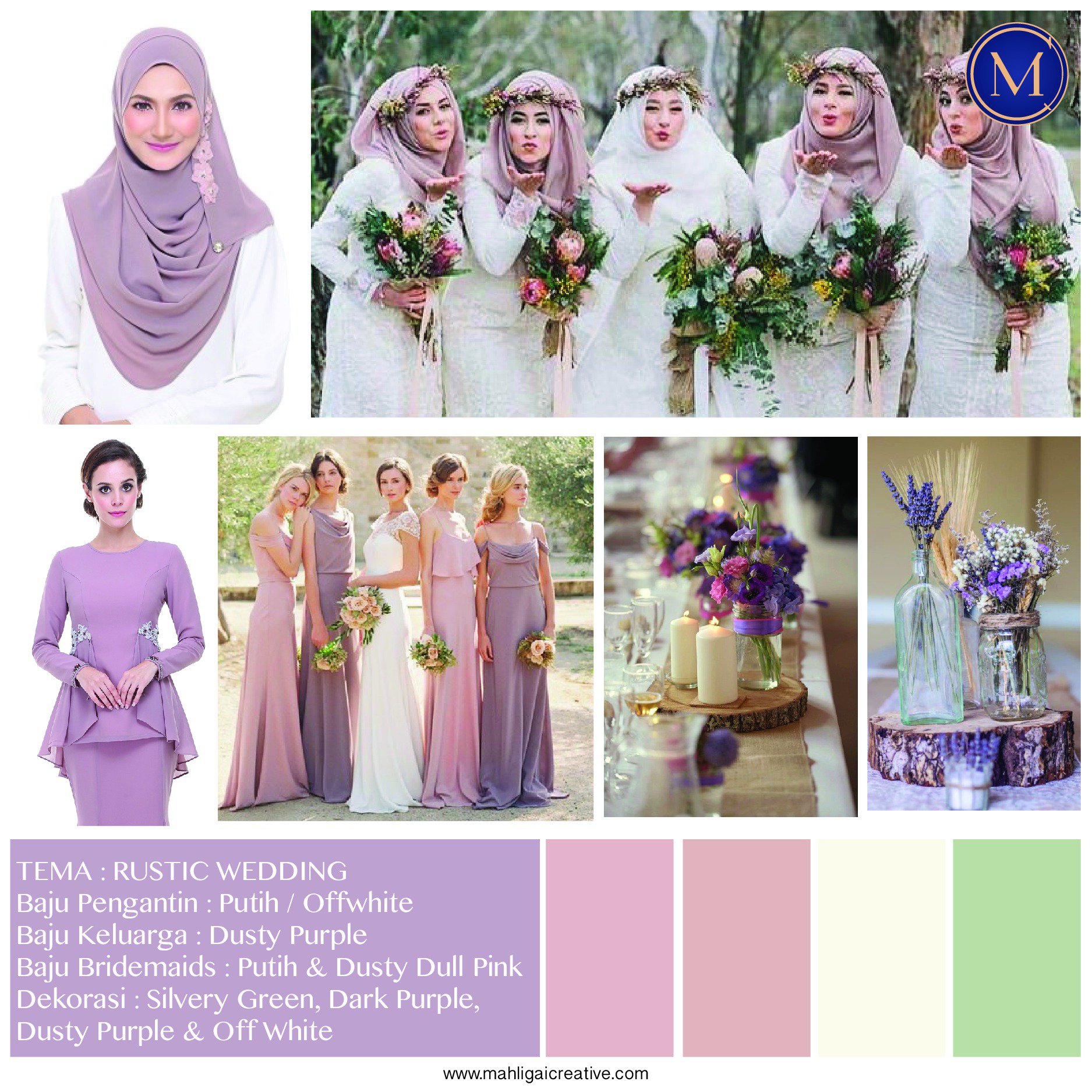 Detail Baju Pengantin Purple Lavender Nomer 9