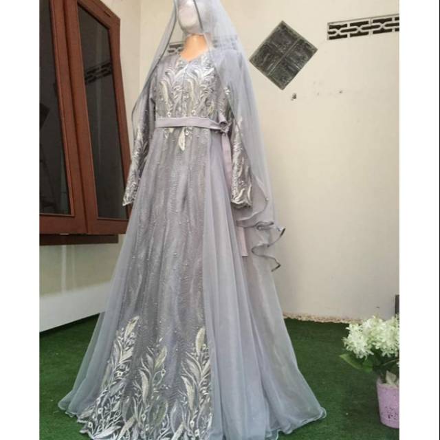 Detail Baju Pengantin Silver Gold Nomer 31