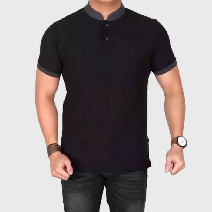 Detail Baju Polo Hitam Polos Nomer 42