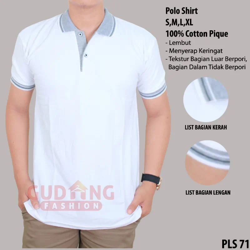 Detail Baju Polo Putih Nomer 30