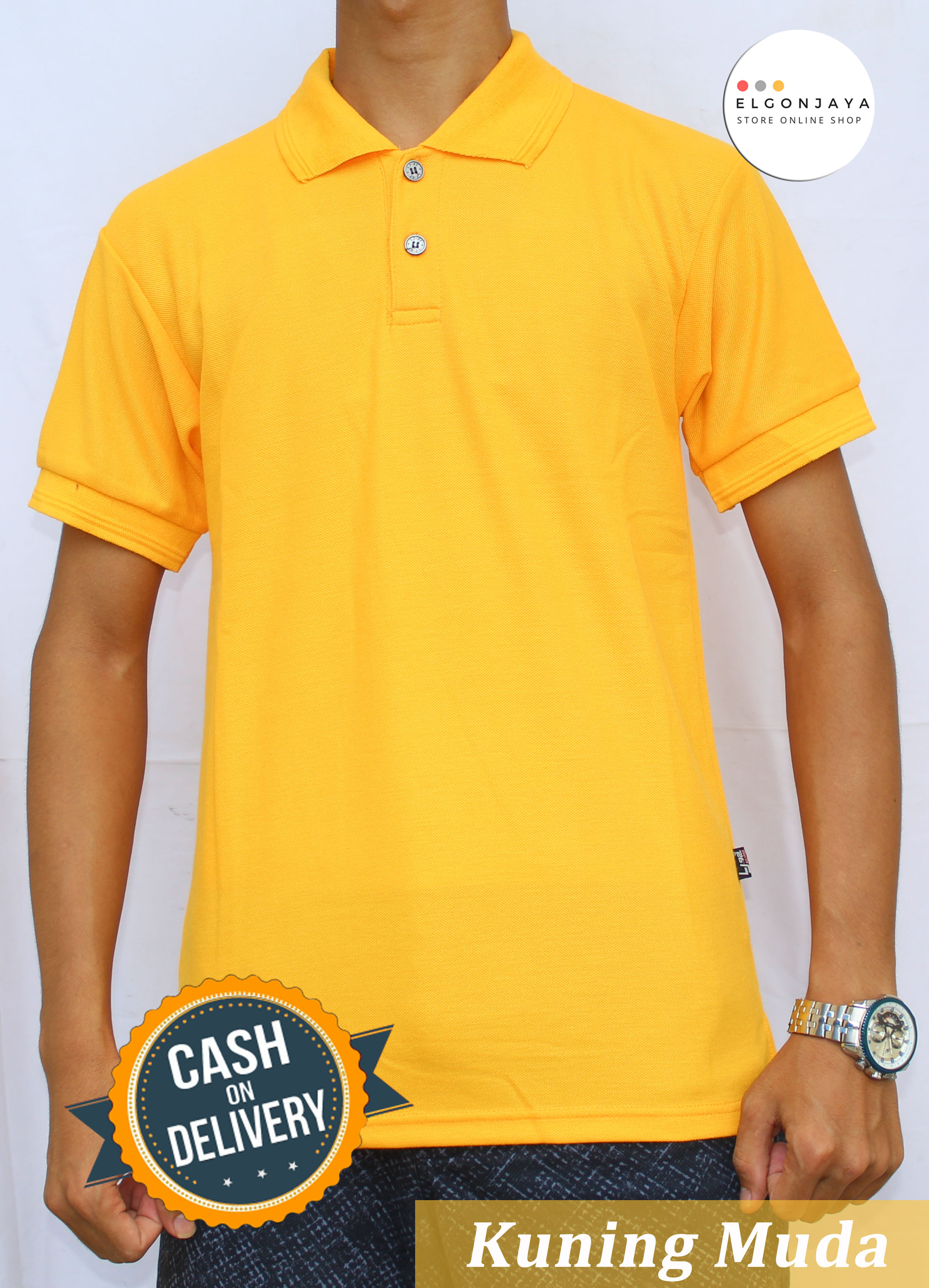 Detail Baju Polos Kuning Tua Depan Belakang Nomer 55