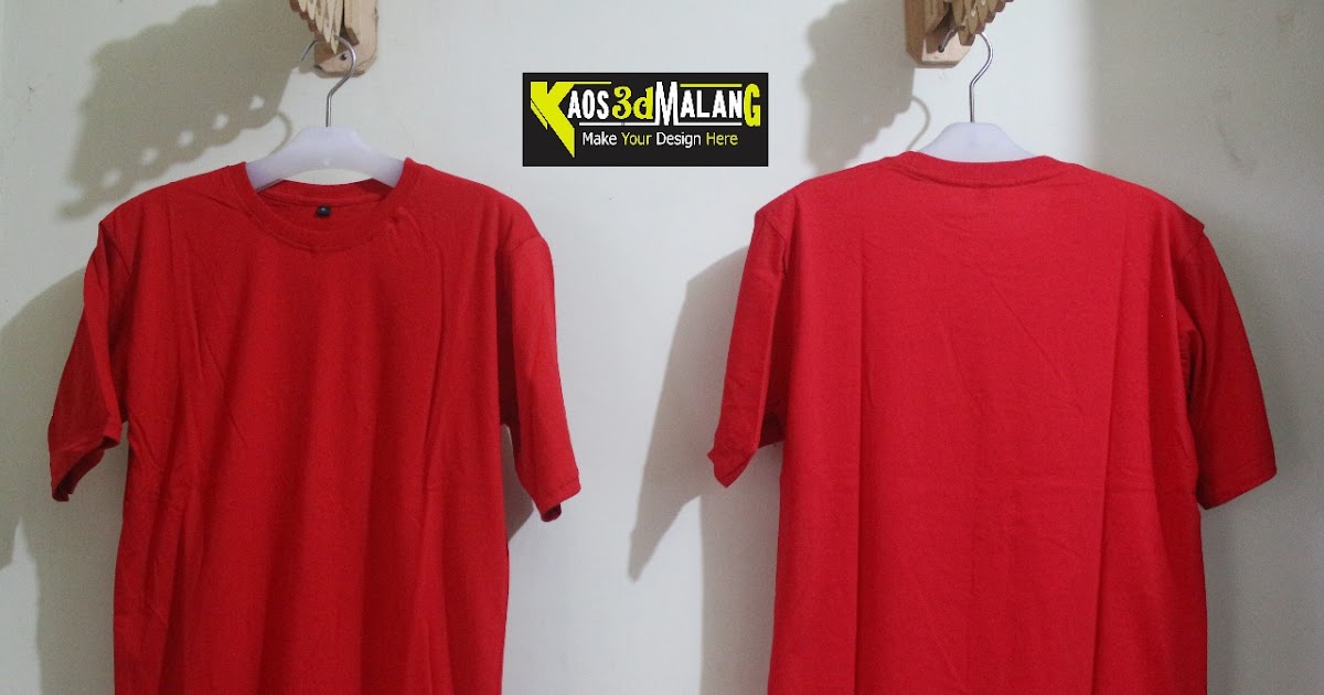 Detail Baju Polos Merah Maroon Depan Belakang Nomer 19