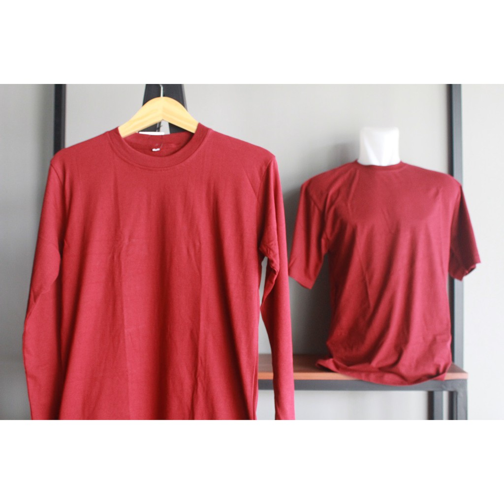 Detail Baju Polos Merah Maroon Depan Belakang Nomer 45