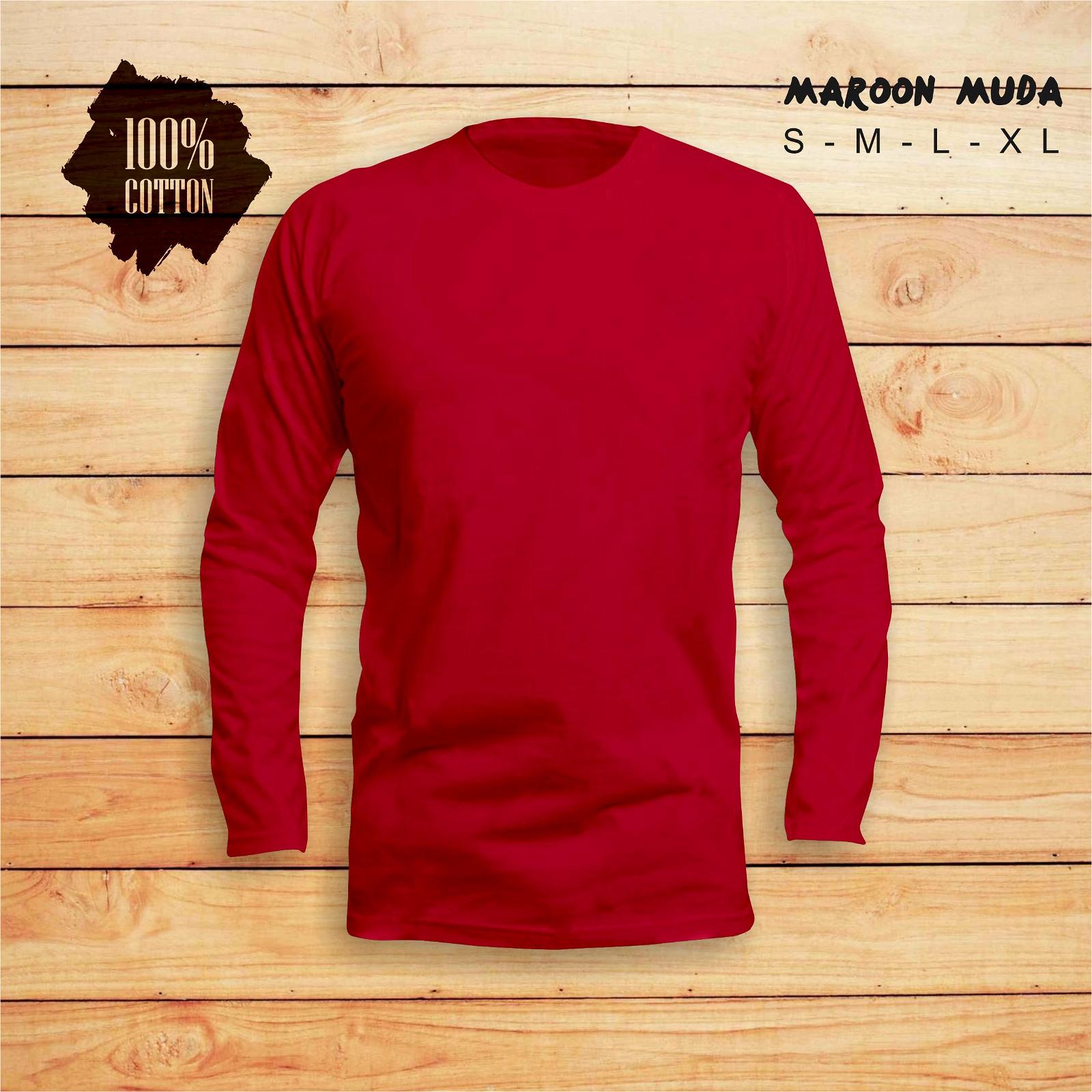 Detail Baju Polos Merah Maroon Depan Belakang Nomer 52