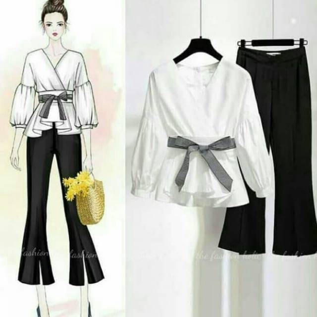 Detail Baju Putih Celana Hitam Nomer 6