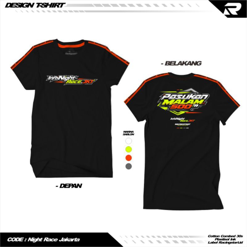 Detail Baju Racing Polos Nomer 8