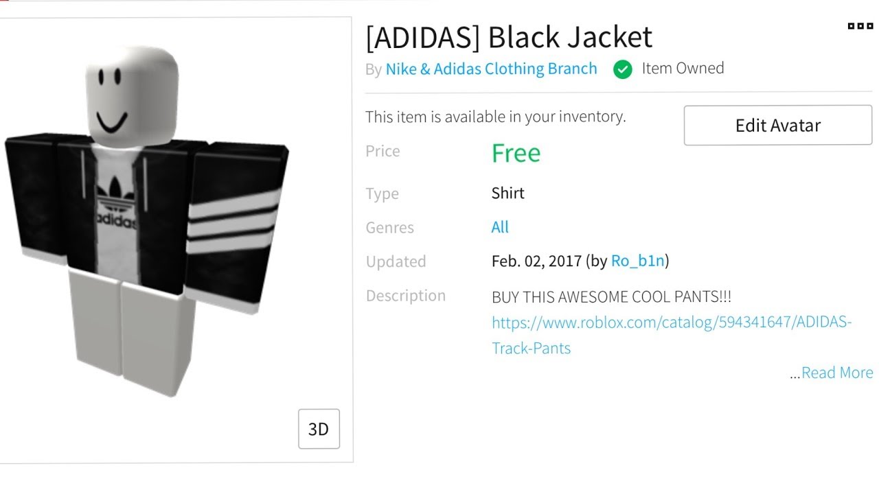 Detail Baju Roblox Adidas Gratis Nomer 23