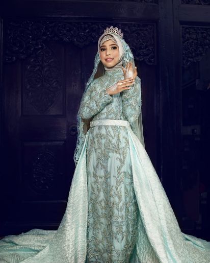 Detail Baju Selayar Pengantin Hijab Nomer 45