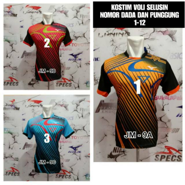 Baju Volly Mizuno Depan Belakang - KibrisPDR