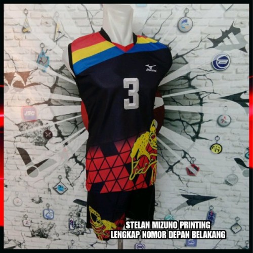 Detail Baju Volly Mizuno Depan Belakang Nomer 8