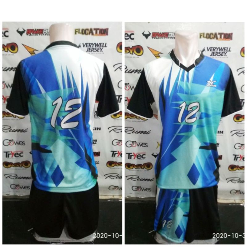 Detail Baju Volly Mizuno Depan Belakang Nomer 9