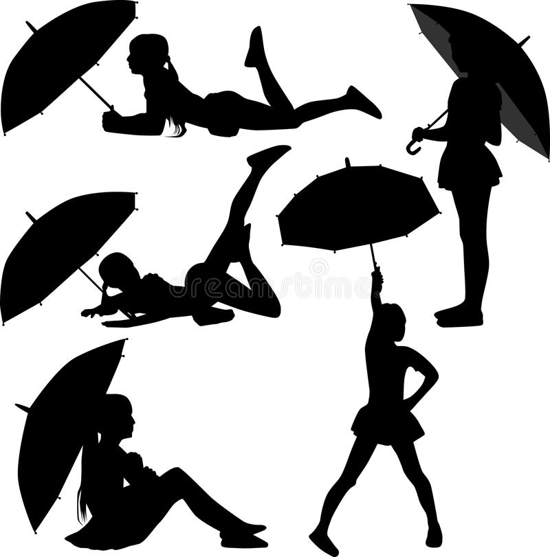 Detail Ballerina With Umbrella Silhouette Nomer 15