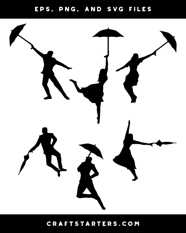 Detail Ballerina With Umbrella Silhouette Nomer 19