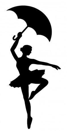 Detail Ballerina With Umbrella Silhouette Nomer 5