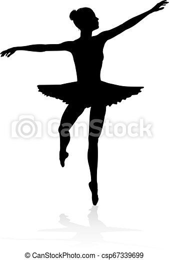 Detail Ballerina With Umbrella Silhouette Nomer 44