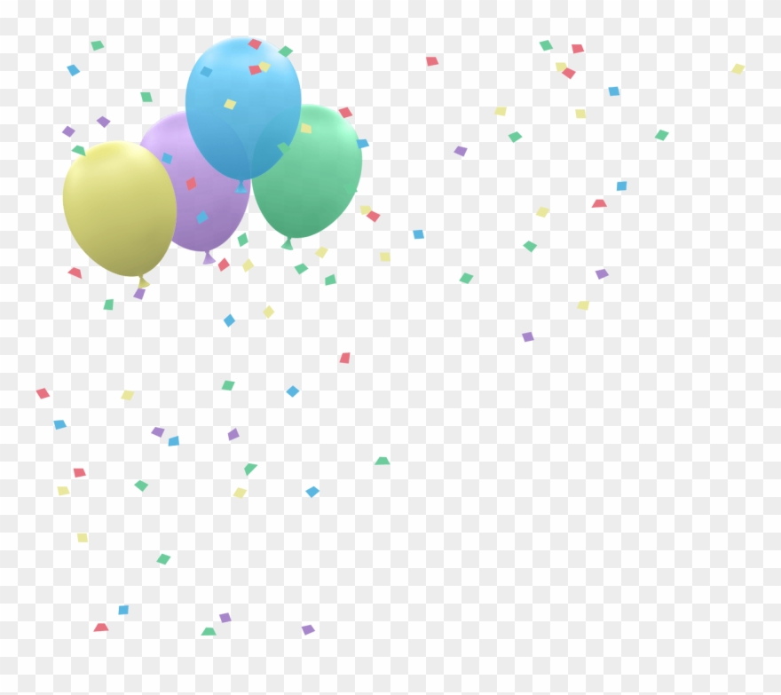 Detail Balloon And Confetti Clipart Nomer 14