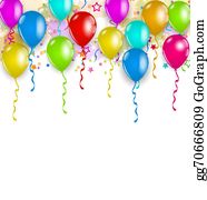 Detail Balloon And Confetti Clipart Nomer 28
