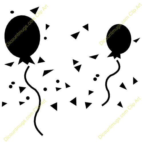 Detail Balloon And Confetti Clipart Nomer 39