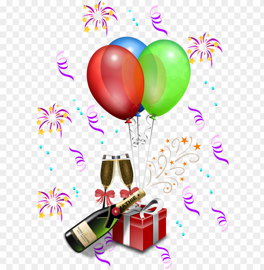 Detail Balloon And Confetti Clipart Nomer 43