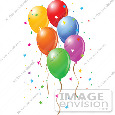 Detail Balloon And Confetti Clipart Nomer 49