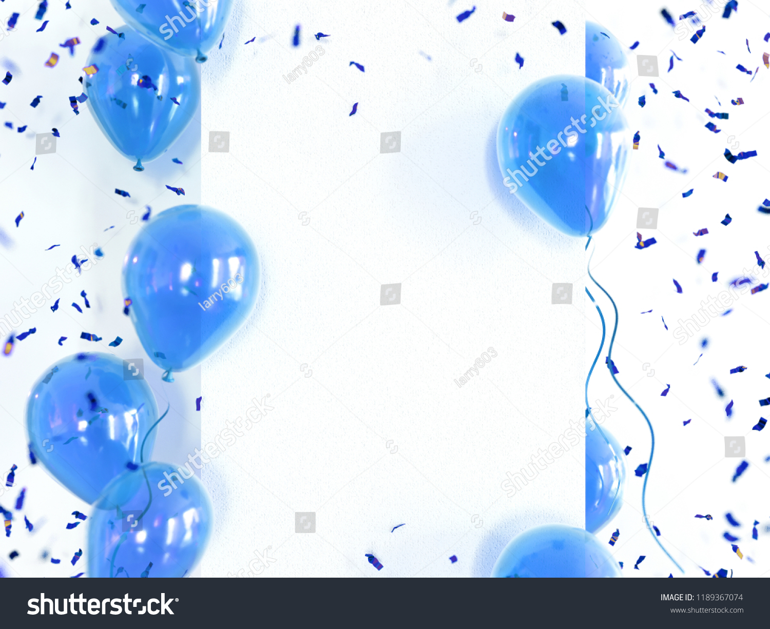 Detail Balloons And Confetti Realistic Nomer 13