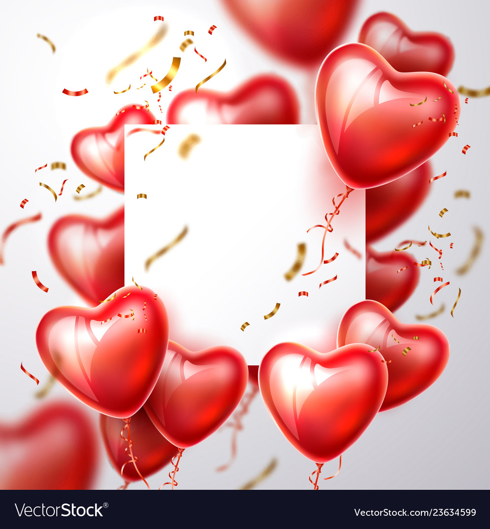 Detail Balloons And Confetti Realistic Nomer 41