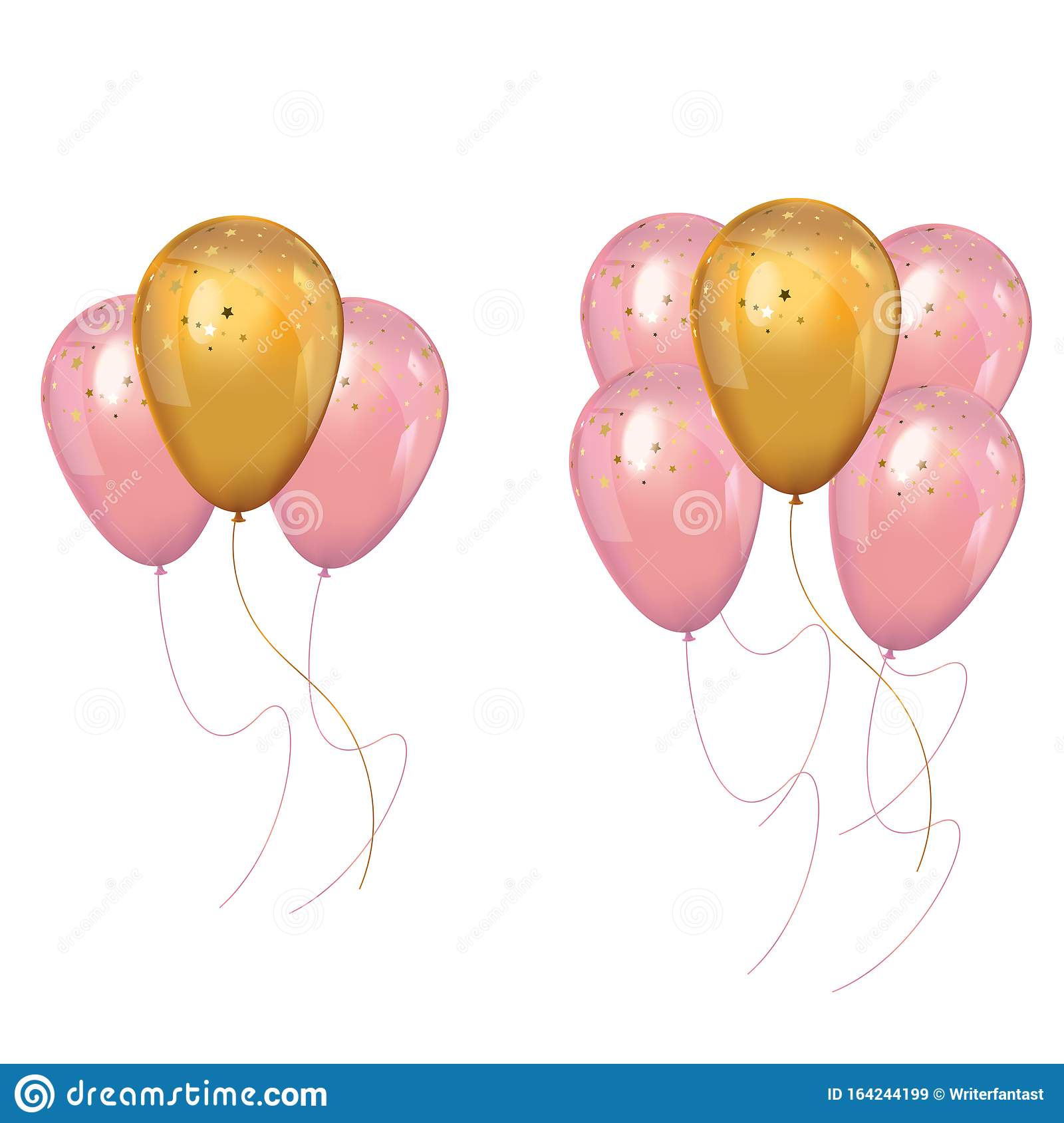 Detail Balloons And Confetti Realistic Nomer 47