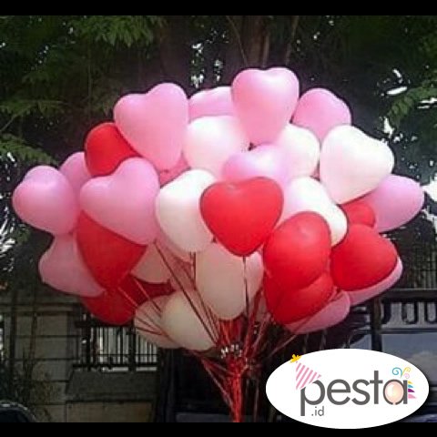 Detail Balon Bentuk Love Nomer 37