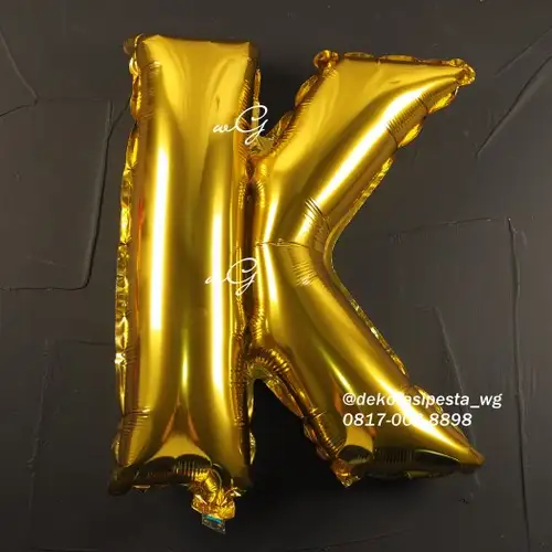 Detail Balon Huruf K Nomer 17